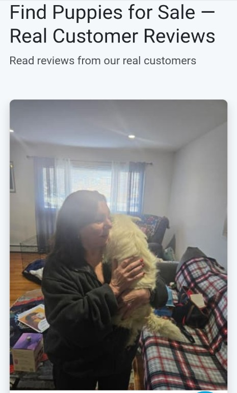 Linda R. with their puppy