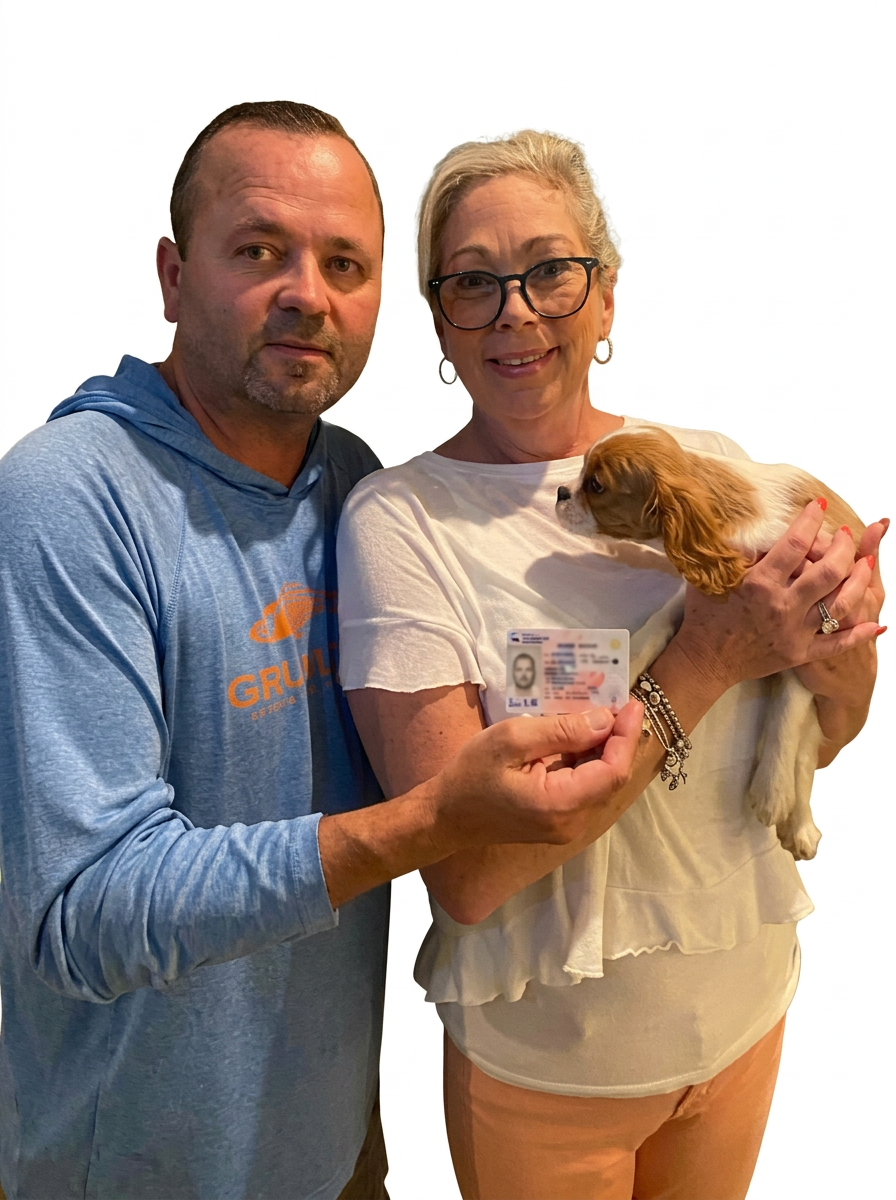 Brian S. with their puppy